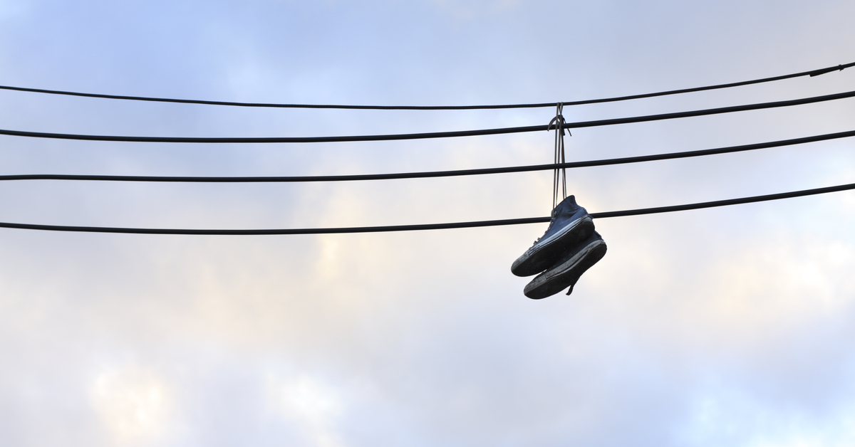shoes on power lines
