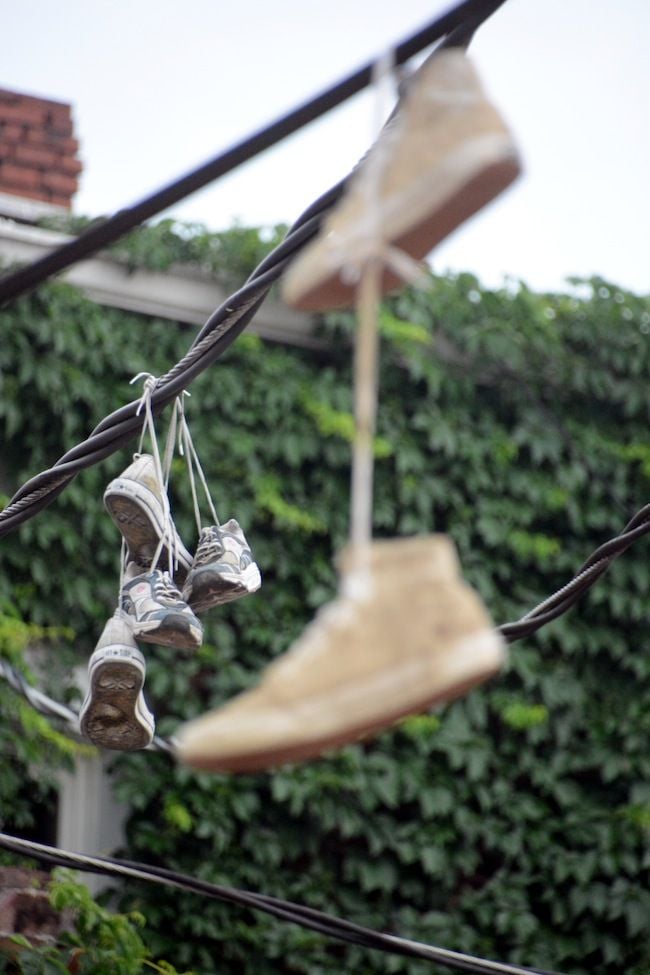 shoes on power lines