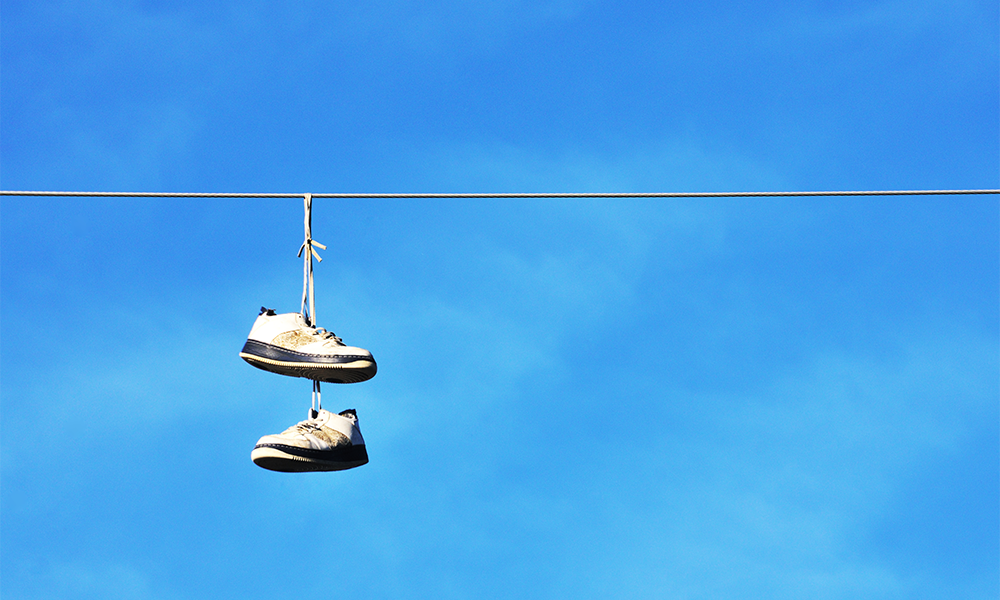 shoes on power lines