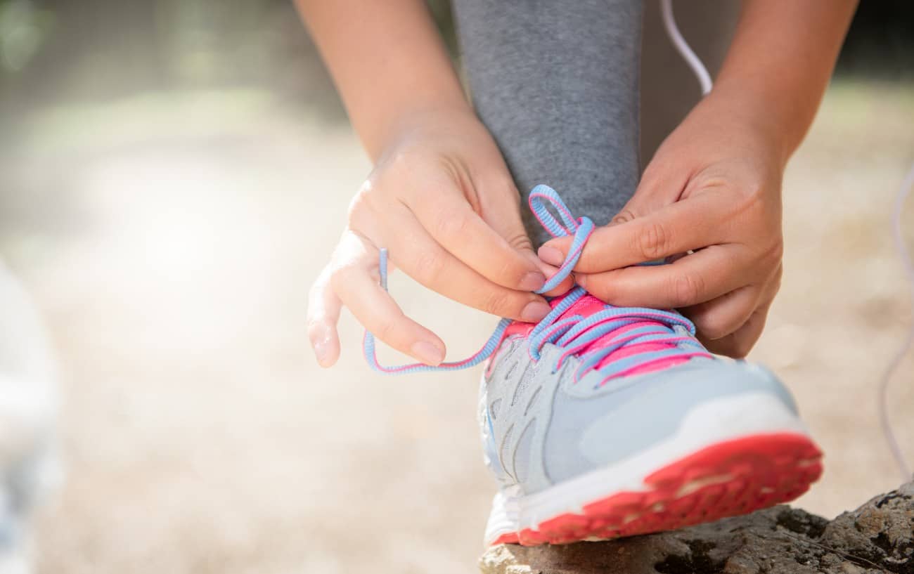 Tying Running Shoes