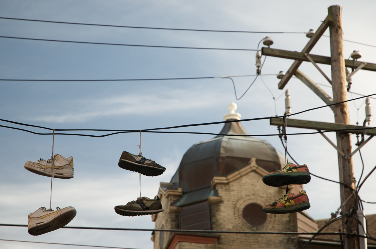 shoes on power lines