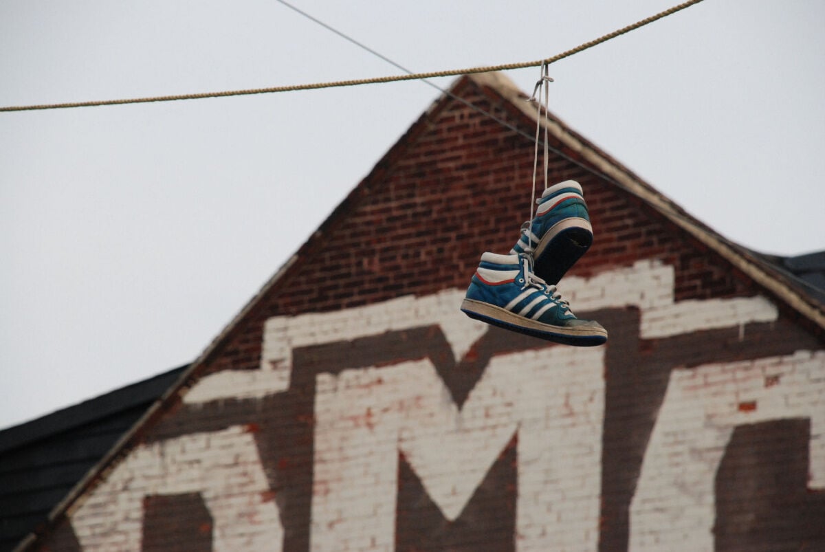 shoes on power lines